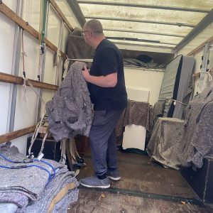 Man and van service loading the van in Birmingham